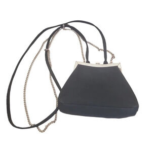 Liz Claiborne Womens Small Black Purse Clutch Evening Handbag Cocktail Strap